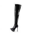 Giaro Platform Overknee Destinia Black Shiny