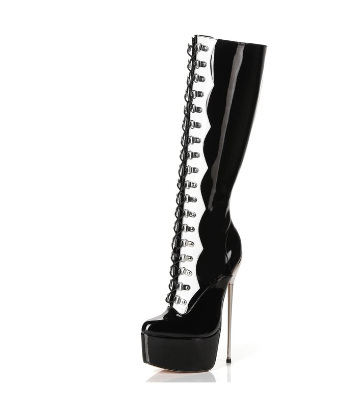 Giaro Boots Fascinate Black White Shiny