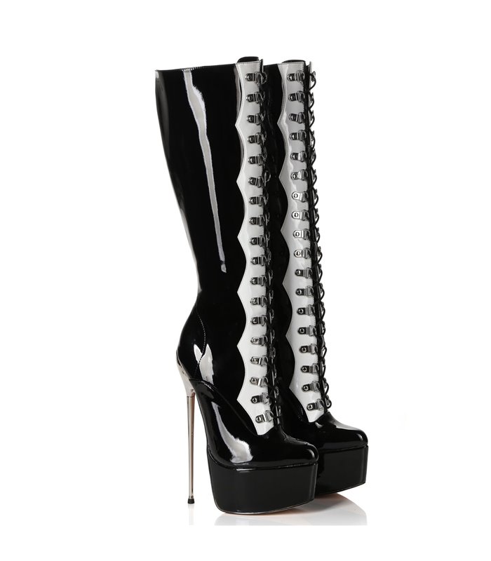 Giaro Boots Fascinate Zwart Wit Lakleer