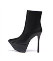 Giaro Delphina Platform Ankle Boots Black Matt