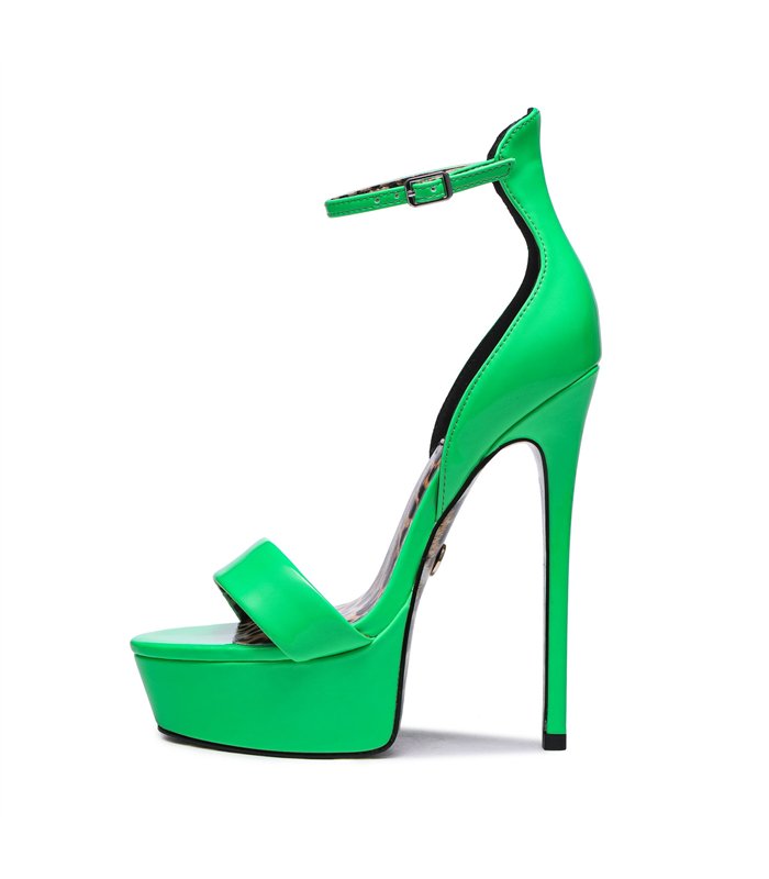 Giaro Plateau High Heel Kimmie Neon Grün