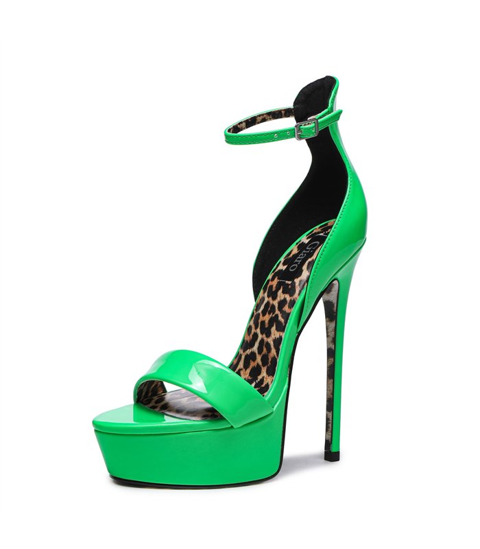 Giaro Plateau High Heel Kimmie Neon Grün