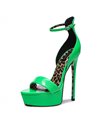 Giaro Plateau High Heel Kimmie Neon Grün