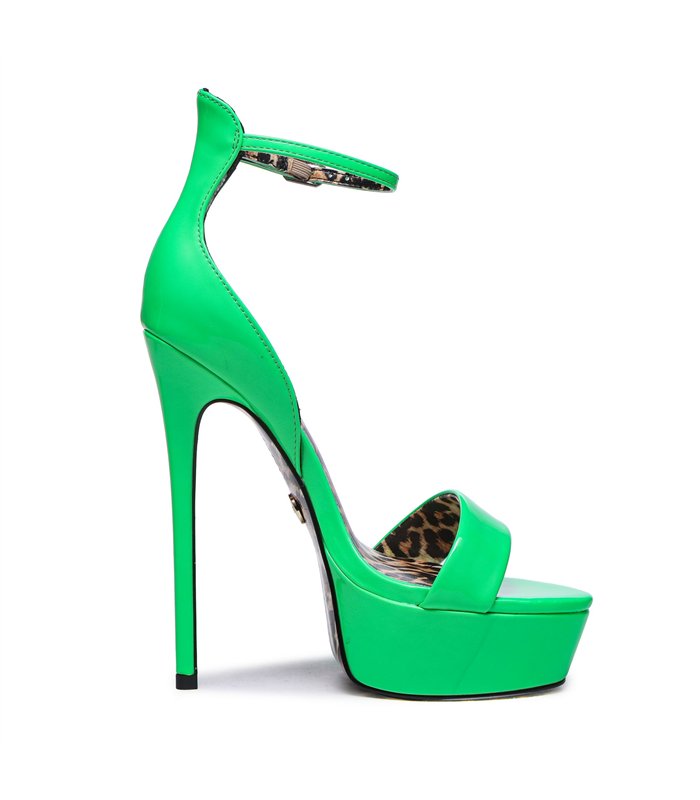 Giaro Plateau High Heel Kimmie Neon Grün