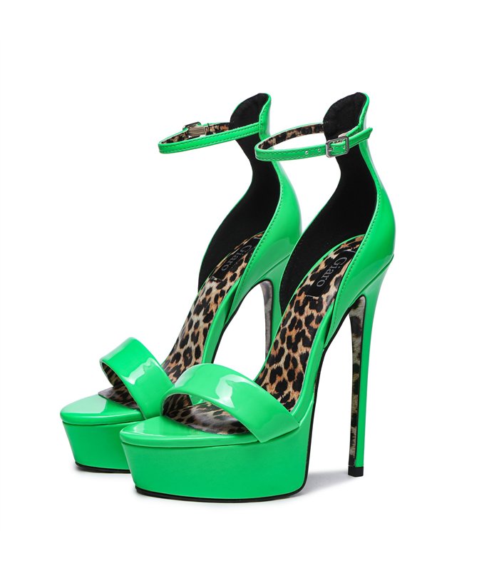 Giaro Plateau High Heel Kimmie Neon Grün