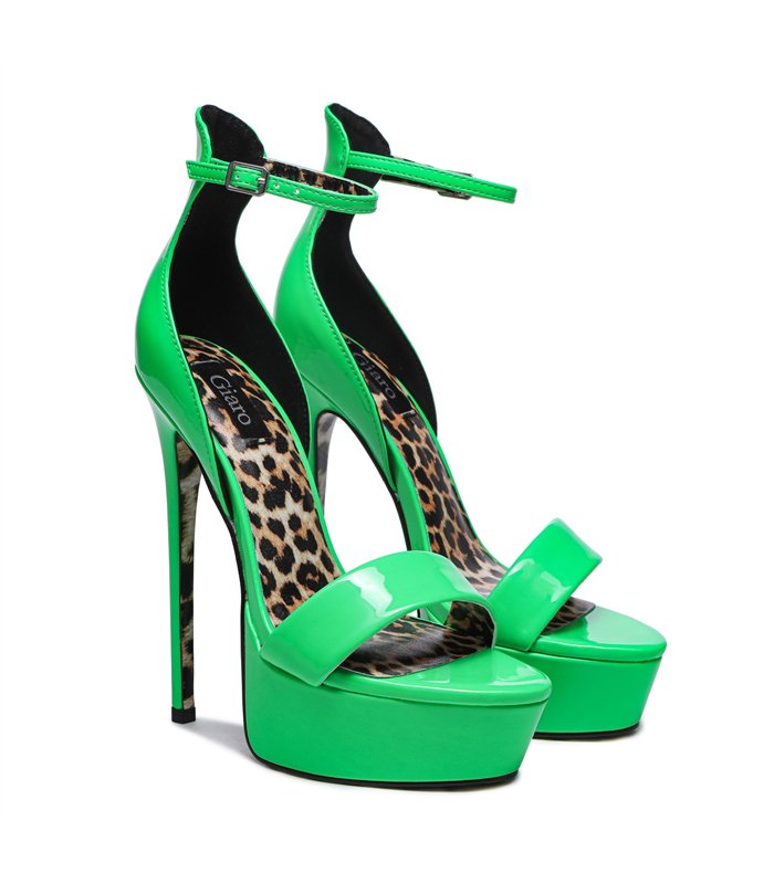 Giaro Plateau High Heel Kimmie Neon Grün