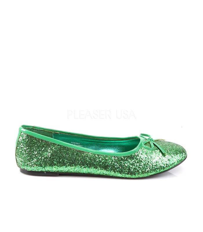 Funtasma Ballerinas STAR-16G Grün Glitzer