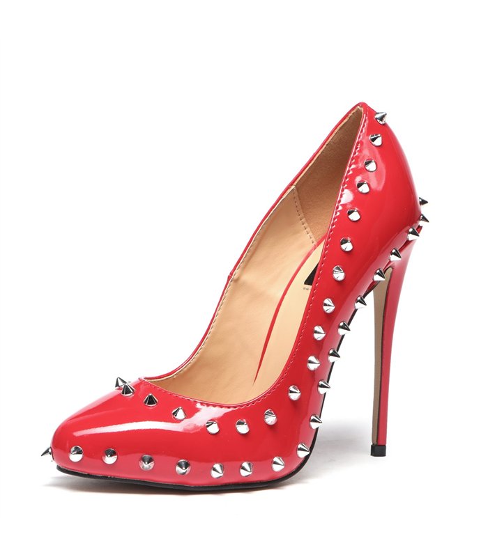 Red shiny hotsell pumps