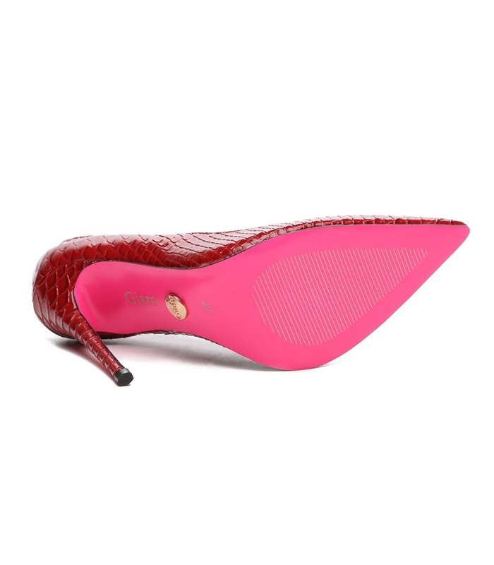 Giaro Pumps Taya Rotes Schlangenmuster