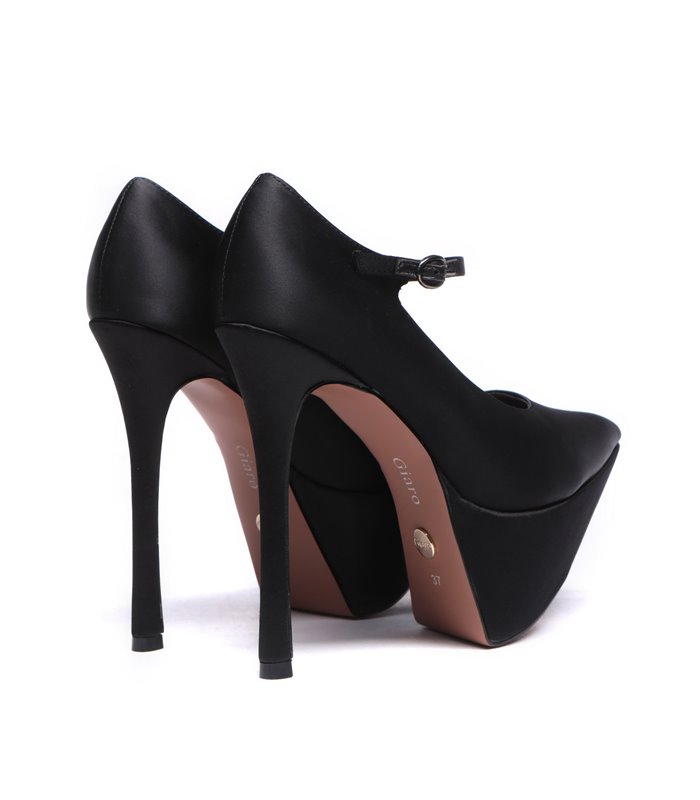 Giaro Plateau Pumps DEVOTION Schwarz Satin