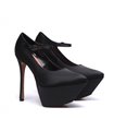 Giaro Plateau Pumps DEVOTION Schwarz Satin