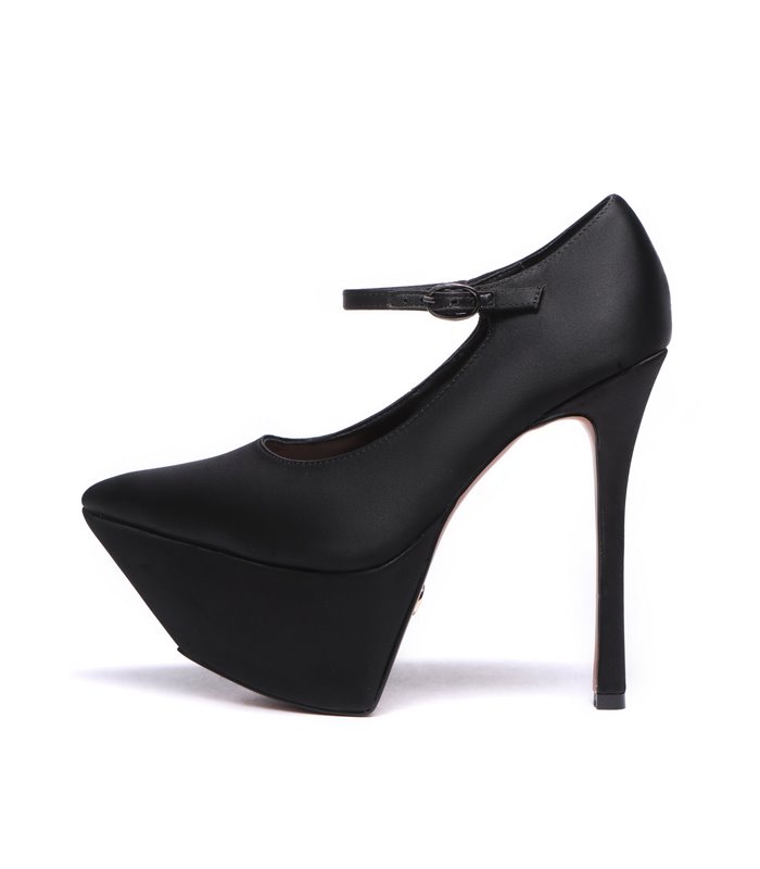 Giaro Plateau Pumps DEVOTION Schwarz Satin