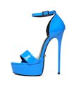 Giaro High Heel Pumps Galana 1002 Blue Shiny