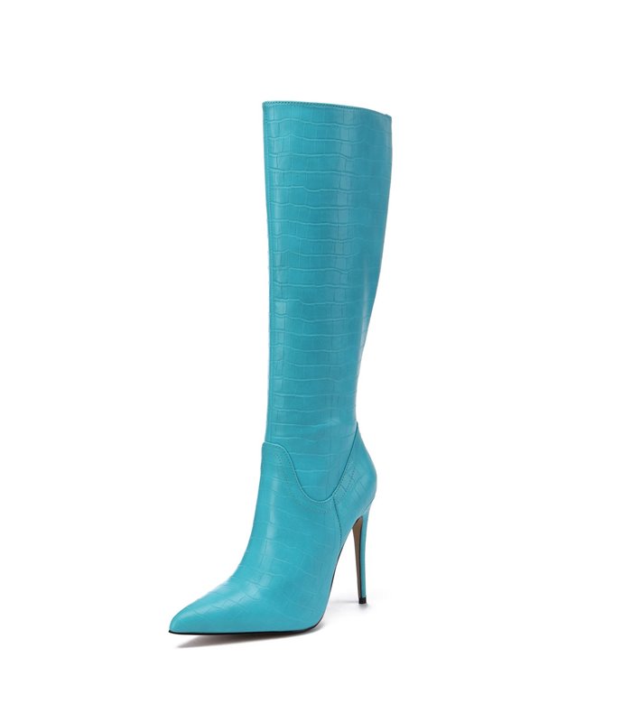 Giaro Boots Mila Blue Crocodile Pattern