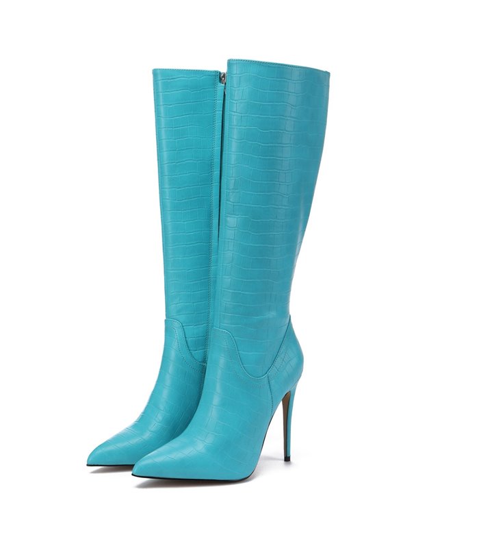 Giaro Boots Mila Blauw krokodillenpatroon