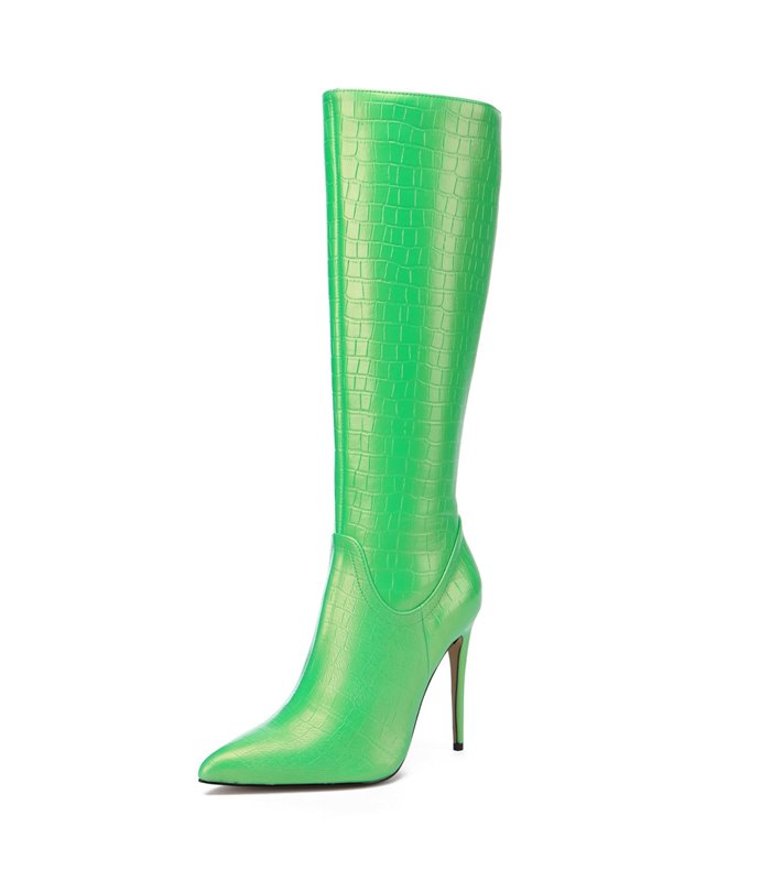 Giaro Boots Mila Green Crocodile Pattern