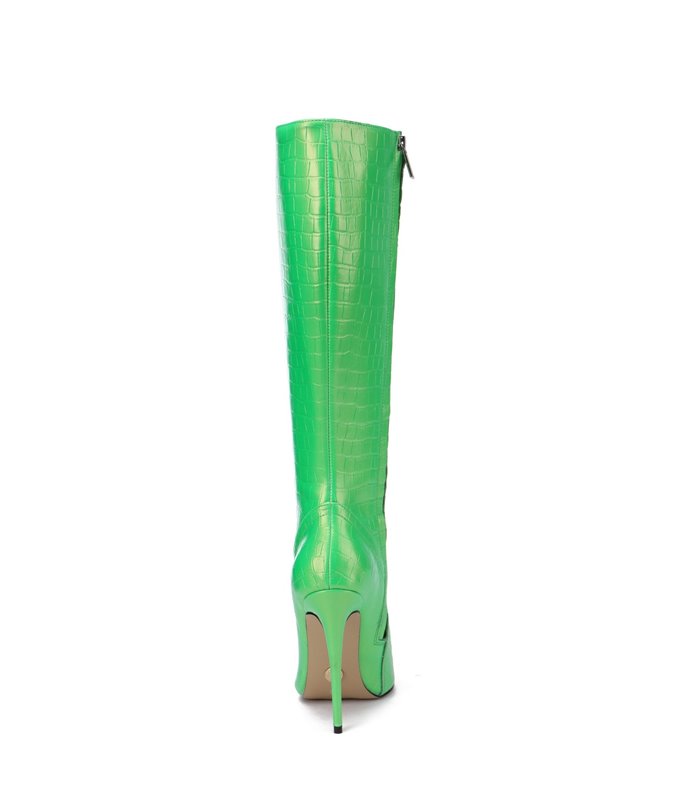 Giaro Boots Mila Green Crocodile Pattern