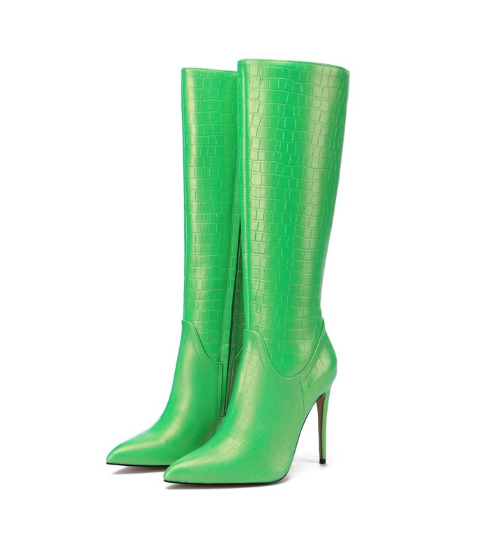 Giaro Boots Mila Green Crocodile Pattern