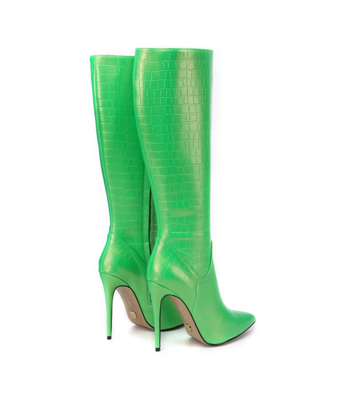Giaro Boots Mila Green Crocodile Pattern