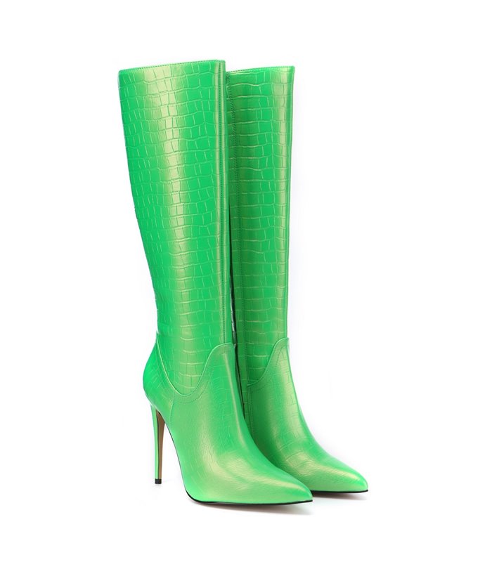 Giaro Boots Mila Green Crocodile Pattern