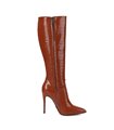 Giaro Boots Mila Brown Crocodile Pattern Shiny