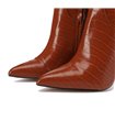 Giaro Boots Mila Brown Crocodile Pattern Shiny