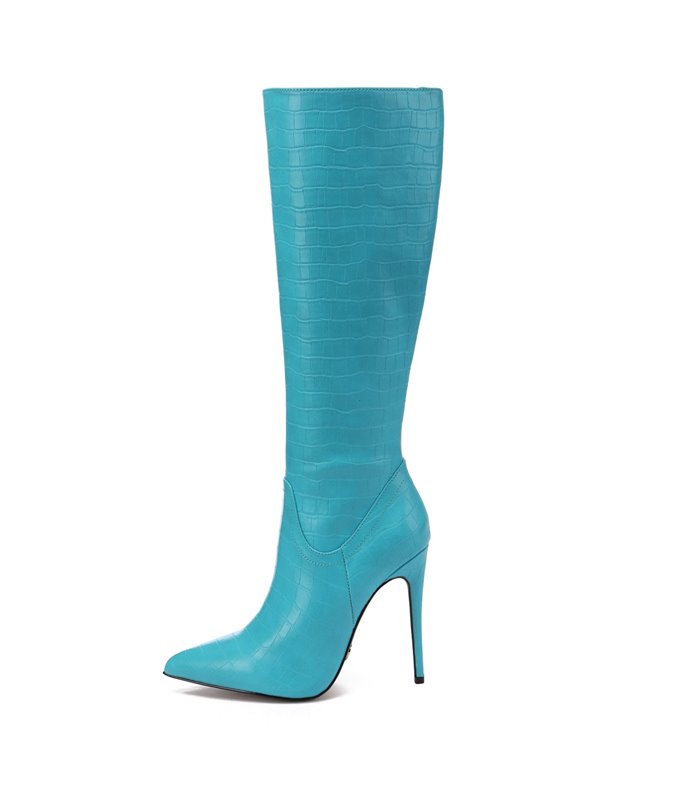 Giaro Boots Mila Blue Crocodile Pattern