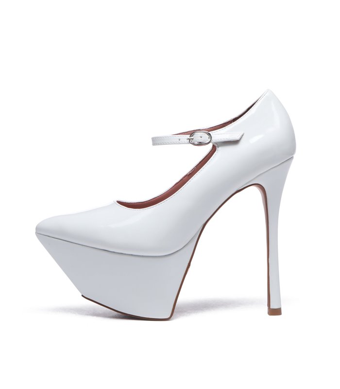 Giaro Plateau Pumps Devotion Weiss Lack