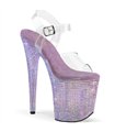 BEJEWELED-808RRS - Plateau High Heel Sandalette - Lila/Flieder mit Strass | Pleaser