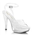 COCKTAIL-506 - Platform Sandal - Clear | Fabulicious