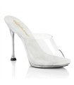 CUPID-401 - Pantolette - Silber/Klar | Fabulicious