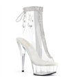 DELIGHT-1018C-2RS - Platform ankle boots - clear with rhinestones | Pleaser