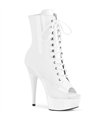 DELIGHT-1021 - Plateau Stiefelette - Weiss Lack | Pleaser