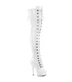 DELIGHT-3022 - Plateau Overknee Stiefel - Weiss Lack | Pleaser