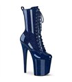 FLAMINGO-1040GP - Plateau Stiefelette - Blau Lack | Pleaser