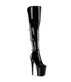 FLAMINGO-3018 - Plateau Overknee Laarzen - Zwart Lakleer | Pleaser