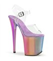 FLAMINGO-808RMT - Plateau High Heel Sandalette Regenbogen/Bunt | Pleaser