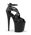 FLAMINGO-877 - Plateau High Heel Sandalette - Schwarz Matt | Pleaser