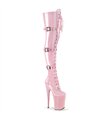 INFINITY-3028 - Plateau Overknee Stiefel - Rosa Lack | Pleaser