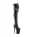 INFINITY-3028 - Plateau Overknee Stiefel - Schwarz Matt | Pleaser