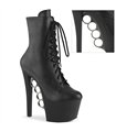 KNUCKS-1020 - platform ankle boots - black matt | Pleaser