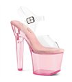 LOVESICK-708T - Platform High Heel Sandals - Pink/Clear | Pleaser