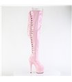 ADORE-3063 - Platform Overknee Boots - Pink Shiny | Pleaser