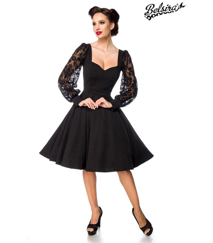 elegantes Kleid mit Spitzenärmel