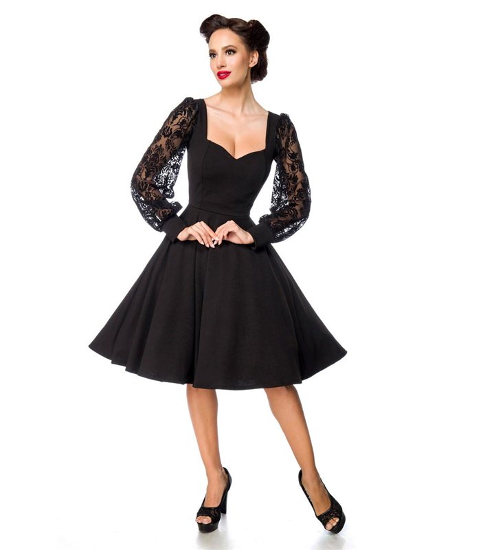 elegantes Kleid mit Spitzenärmel