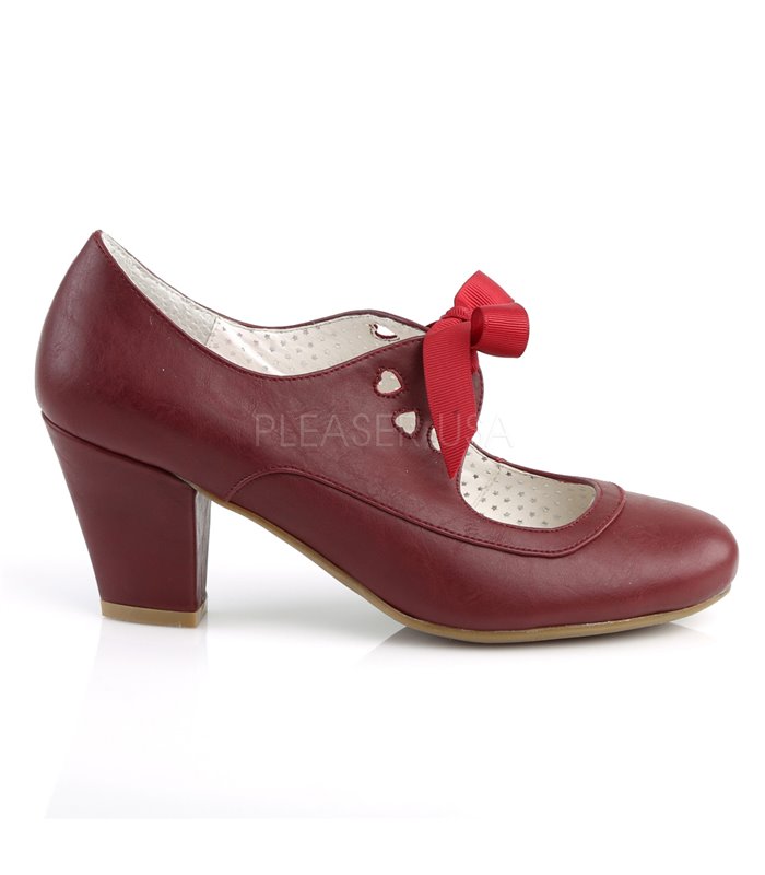 Retro Pumps WIGGLE-32 - Burgundrot