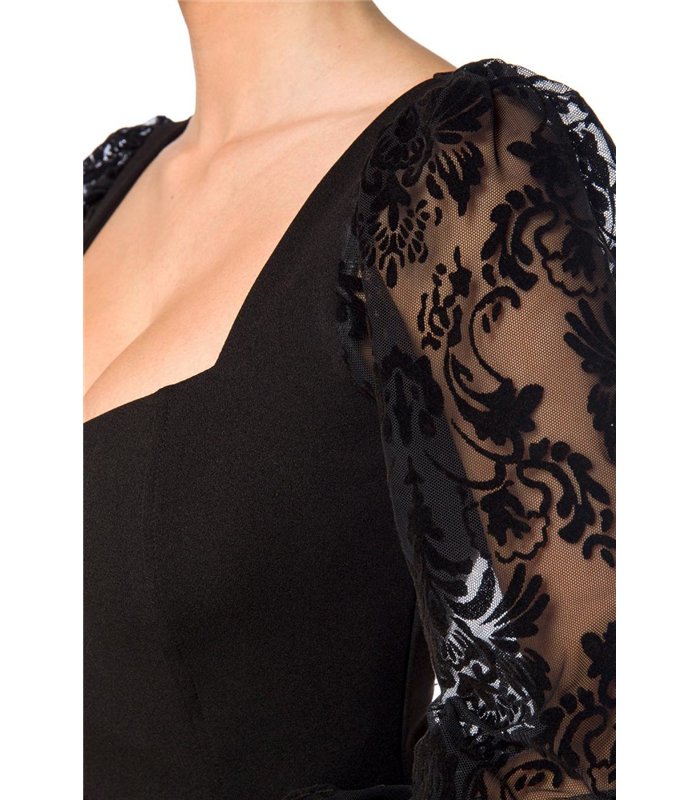 elegantes Kleid mit Spitzenärmel