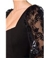 elegantes Kleid mit Spitzenärmel