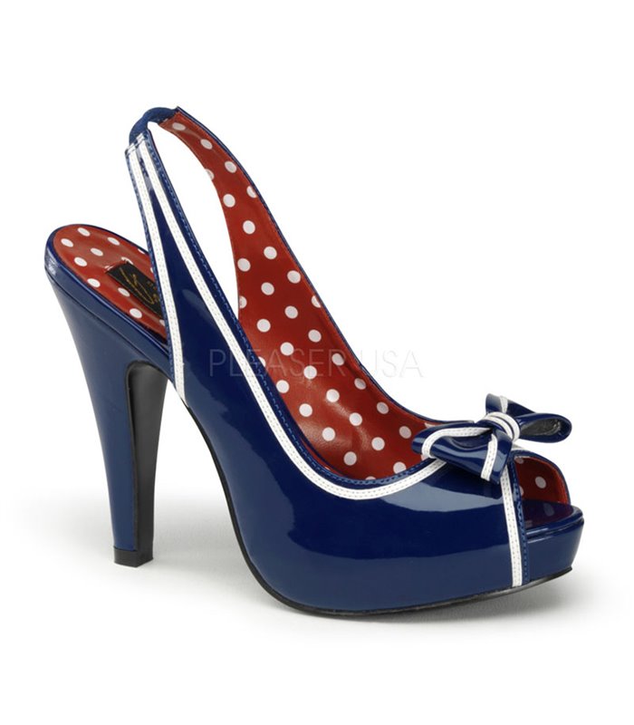 Peeptoe Slingpumps BETTIE-05 - Blau