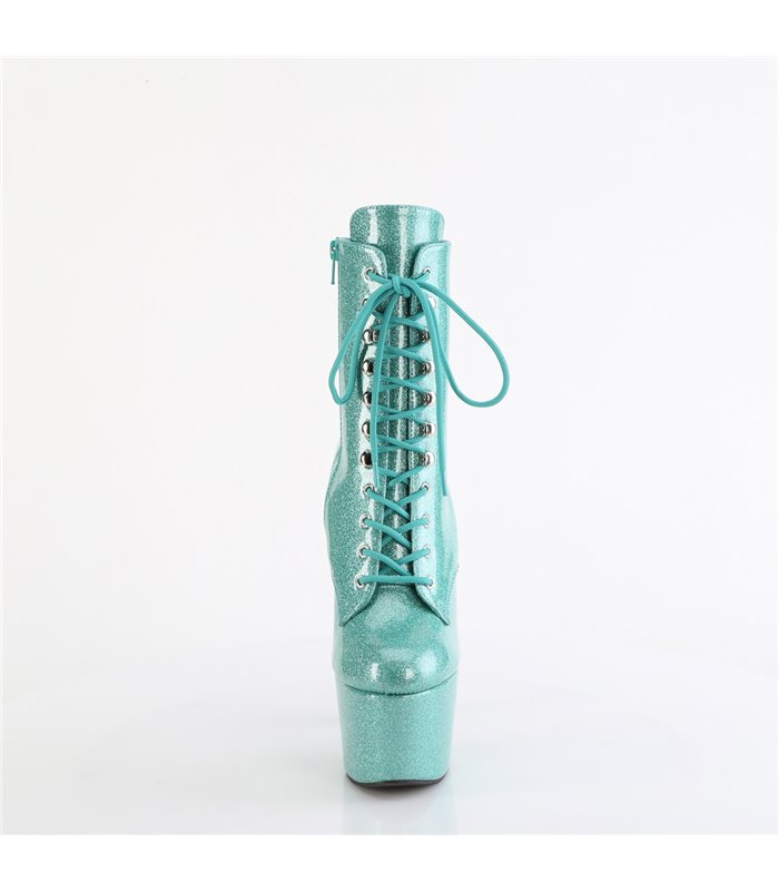 Plateau enkellaarzen - ADORE-1020GP - mint glitter | Pleaser